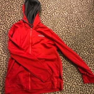 Red Patagonia hoodie zip up